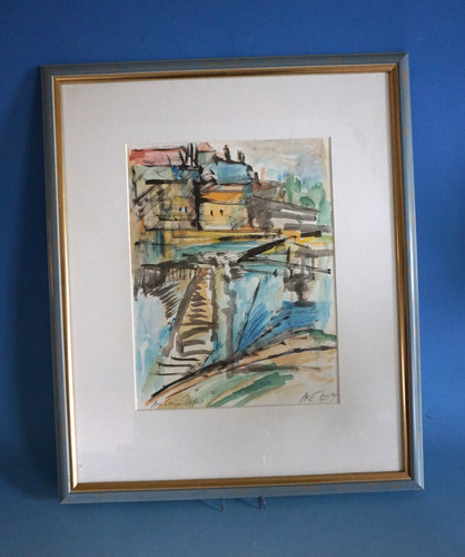 Aquarell malerei seine ufer - aquarell, am
