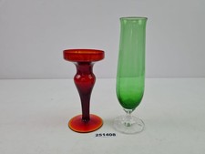 2x Vasen Orange Gelb Art Deco