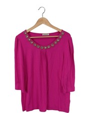 UTA RAASCH Schlupf-Bluse Damen Bluse Gr. DE 44 pink-silberfarben Casual-Look