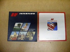 DDR Reklame Prospekt   IL62 TU134 IL18 und INTERFLUG Flugkarte Flugplan 1975