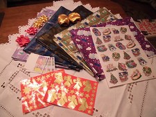 Geschenkpapier Weihnachtspapier Verpackungsmaterial mehrteiliges Set, 5 Päckchen