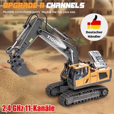 Ferngesteuerter Bagger Spielzeug RC Bagger Metall Schaufel Lichtern & Sound TOP!