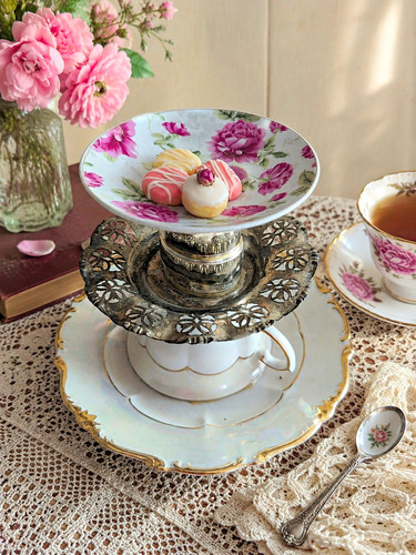 Unikat etagere shabby chic - etagere,