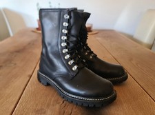 Schwarze gefütterte Springerstiefel - Vollleder