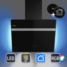 KKT KOLBE Dunstabzugshaube 60 80 90cm Wandhaube Schräghaube kopffrei schwarz 