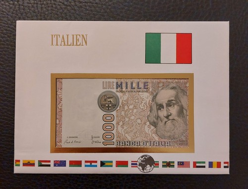 Banknotenbrief italien 1000 - italien,
