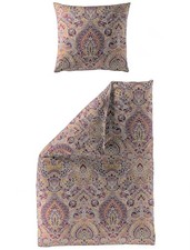 Bierbaum Biber Bettwäsche 155x220 Ornamente Barock lachs aubergine 3846-51