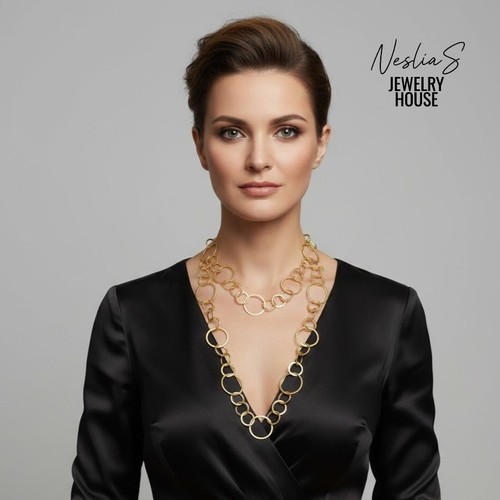 Lange gold kette - gold, –