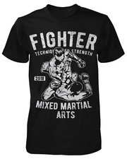 Fighter T-Shirt MMA Muay Thai Boxen Gym Kickboxen Film Movie Grappling Fight Top