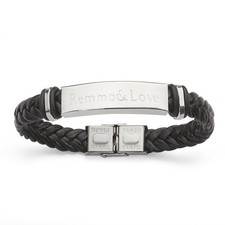 Lederarmband Flechtarmband mit Namen oder Spruch Gravur Geburtstag Geschenk Idee