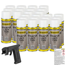24xBREHMA Strukturlack fein Kunststoff Kräusel Spray schwarz matt 400ml m. Griff
