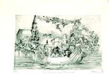 Original Radierung DER NACHEN