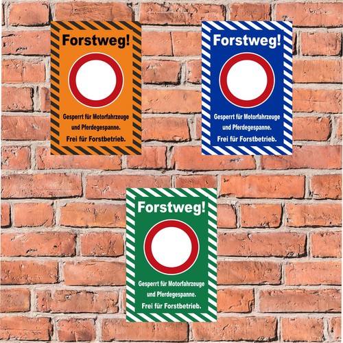 Schild forstweg gesperrt - schild,
