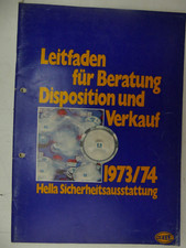 Hella Leitfaden für Beratung Disposition und Verkauf 1973/74 Katalog H-28614