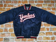 *MAJESTIC VARSITY USA VINTAGE BASEBALL JACKE*NEW YORK YANKEES*GR: L*TIP TOP