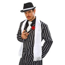 Weißer Schal Satin Tuch 20er