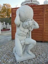 Statue Gartenfigur XXL "Atlas" Steinfigur Menschen, Steinguss Park & Gartendeko
