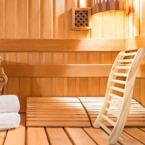 Sauna rückenlehne aus holz - sauna,