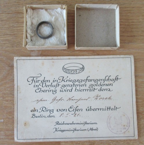 Seltener ring mit urkunde - seltener,