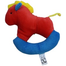 Golf Toys Buntes Schaukelpferd Greifling mit Rassel 14cm Gebraucht Schaukelpferd