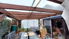 Pergola holz, Sicherheitsglas 6mm, 5m x 3,5m 