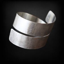 Breiter Damen Armreif Armband - 925 Sterling Silber Armspange flexibel Armring