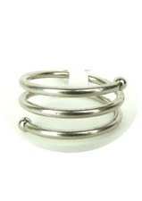 Ring Edelstahl silber Spirale 3 fach Gr. 17-22 Damen Schmuck Fingerring