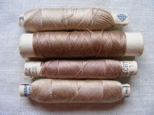 Nähgarn Nähseide Garnrolle Konvolut 4 Rolle Set nähen Gütermann beige MEZ braun