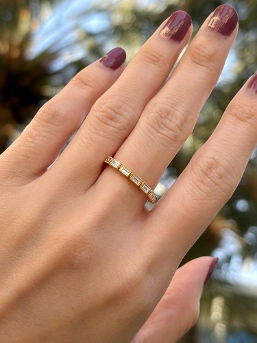18k gelbgold baguette form - 18k,