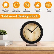 Retro Tischuhr aus Holz Quarz