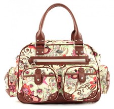 Oilily Tropical Birds Carry All Umhängetasche Schultertasche Tasche Cream-White