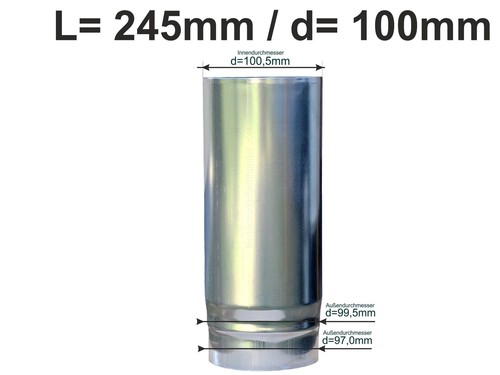 Zink schiebemuffe 100 - zink, mm