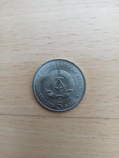 Eine Münze 5 DDR-Mark Meißen