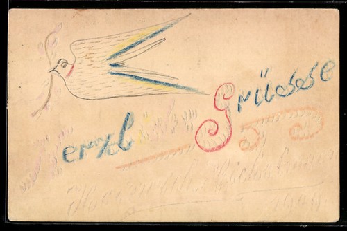 Papierkunst schwalbe mit - papierkunst-ak,