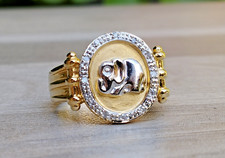 Gold ring 750 elefant - 750,