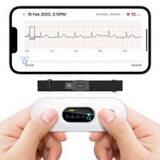 Neu Mobiles EKG-Gerät Herzmonitor Brustgurt 30s-15min Aufzeichnung + KI-Analyse