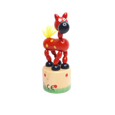 Holz Schubpuppe Pferd 4 Zoll