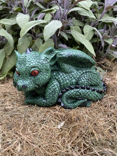 Steinfigur drache frostfest - steinfigur,