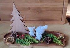 Dekobrett mit Teddyfiguren