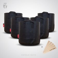 5 X PotKing Grow Bag  Pflanzsack Stofftopf Mit Henkeln  8/12/16/20/25/30/39/56 L