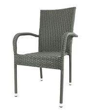 Wicker Stapelstuhl grau