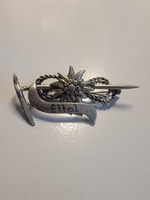 Vintage Wanderer Ettal Hutnadel Anstecknadel Abzeichen Blume Spitzhacke Badge