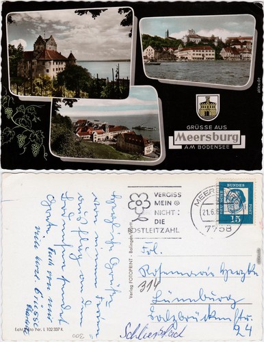 Meersburg bild fotokarte - bild,