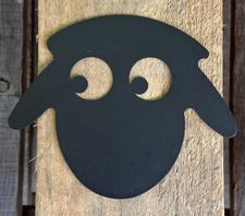 2.Wahl B-Ware Toilettenpapierhalter Schaf Wandmontage Schwarz Metall 93865