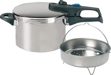 ELO Schnellkochtopf Energiespartopf PLUS Praktika  XL 6 Liter inkl. Einsatz Ø 22