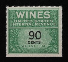 #RE144 90c Wines, Mint NGAI NH