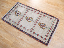 Schöner Handgeknüpfte Perserteppich Gabbeh Nomadenteppich 110 X 62 cm