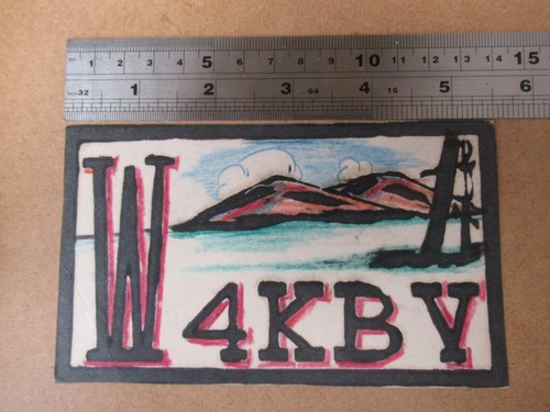 Vintage radio qsl karte w4kby - vintage,