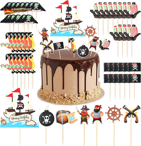 Piraten tortendeko set - tortendeko, 55