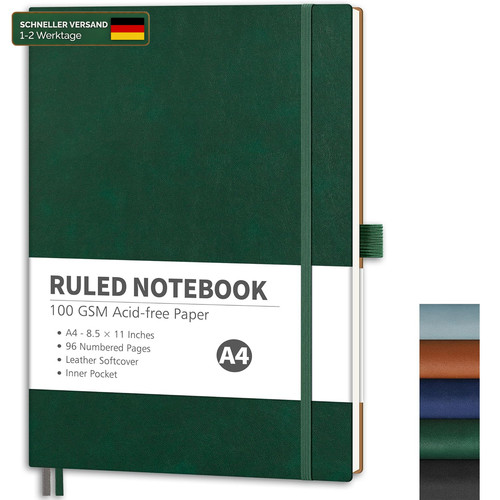 Notizbuch liniert seiten - a4,
